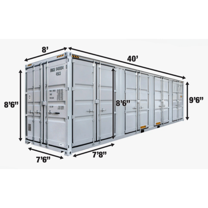 40' High Cube with Side doors