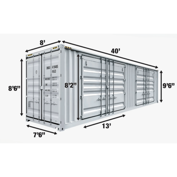 40' High Cube with Side doors